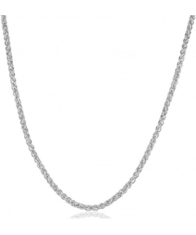 925 Sterling Silver Wheat Chain Necklace, 2MM 2.5MM, 3MM- Spiga Chain Necklace, Spiga Wheat Chain 16-30 2.5MM $27.99 Necklaces