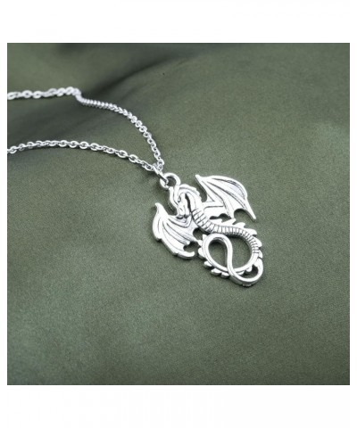 The Dragon Necklace Dragon Spirit Animal Gift for Women Goth Gift Dragon Charm Jewelry Big dragon ne $10.96 Necklaces