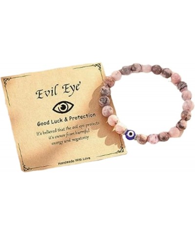 Evil Eye Bracelet for Women Natural Stone Bracelet Ojo Bracelet Protection Energy Bracelet Healing Beaded Bracelets Jewelry G...