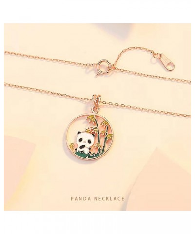 925 Sterling Silver Cat Necklace for Women, Panda Snail Cute Animal Pendant Necklace Cute Cat Jewelry for Women Girls Panda $...