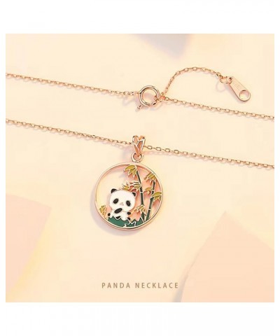 925 Sterling Silver Cat Necklace for Women, Panda Snail Cute Animal Pendant Necklace Cute Cat Jewelry for Women Girls Panda $...