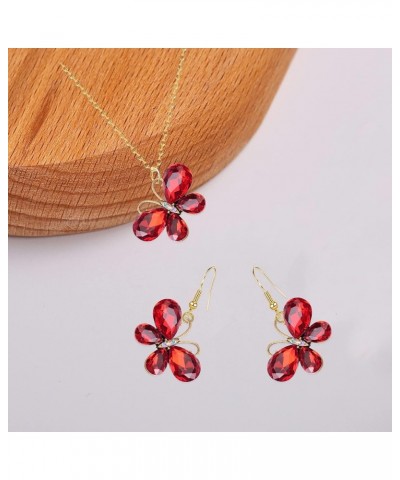 Butterfly Earrings for Women Dainty Vivid Butterfly Tassel Drop Dangle Party Jewelry Crystal Butterfly Earrings Necklace For ...