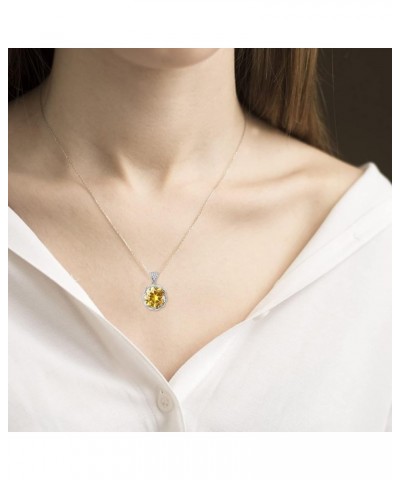 Fashion Water Drop Necklace Pendant Jewelry Zircon Necklace Clavicle Chain Simple Temperament Jewelry Birthday Gift YellowA $...