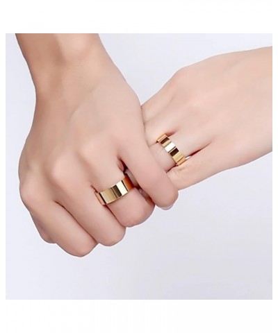 14K Gold Plated Rings for Women Girls Stacking Stackable Band Thumb Pointer Finger Ring Comfort Fit Size：7 4mm Gold_4mm $9.23...