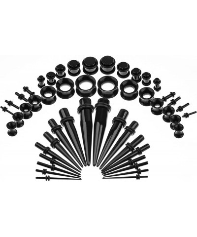 Ear Stretching Kit 50 Pieces 14Gauges-00Gauges Earrings Piercing Kit black $6.95 Body Jewelry