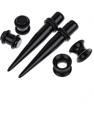 Ear Stretching Kit 50 Pieces 14Gauges-00Gauges Earrings Piercing Kit black $6.95 Body Jewelry