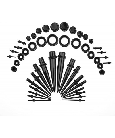 Ear Stretching Kit 50 Pieces 14Gauges-00Gauges Earrings Piercing Kit black $6.95 Body Jewelry