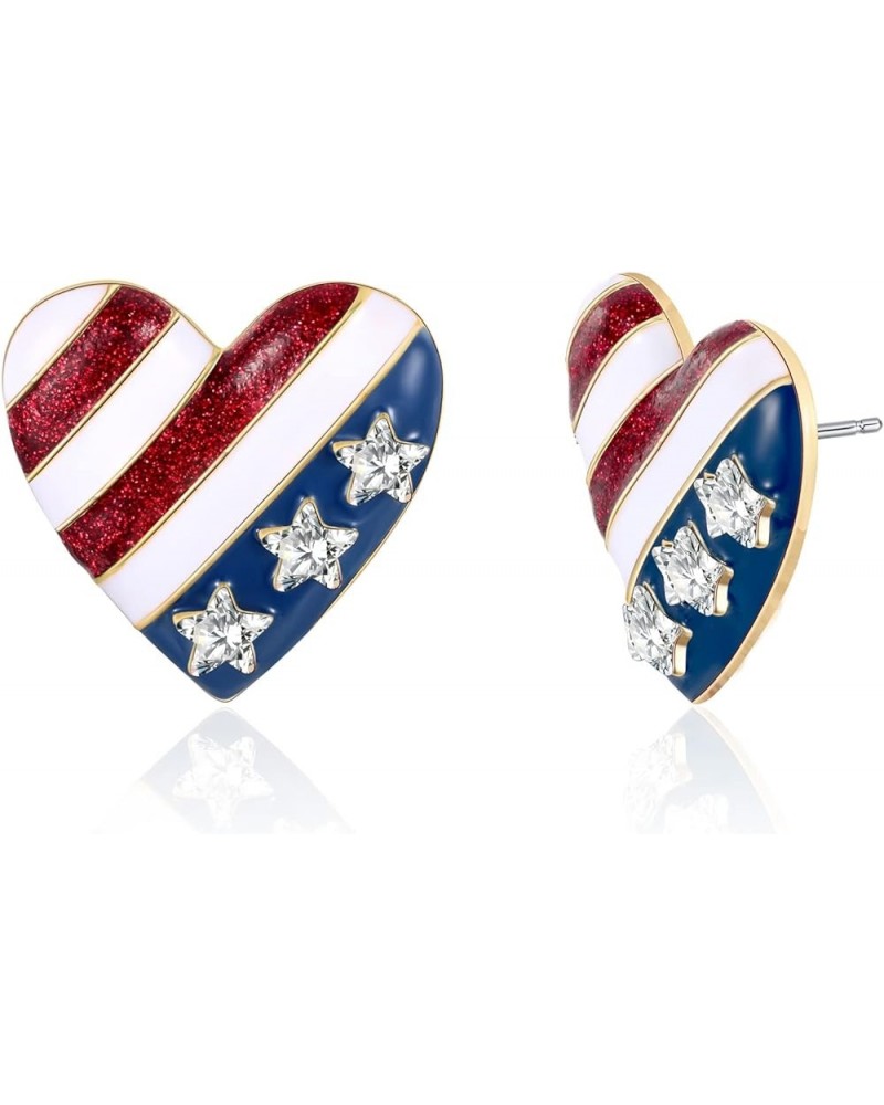 American Flag Earrings for Women Fourth of July Independence Day Jewelry Gifts for Women AMZ-EH21275A $7.07 Earrings