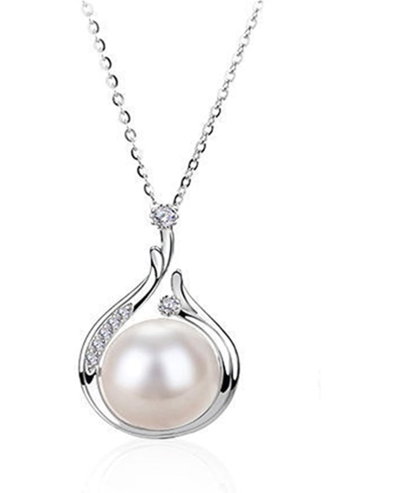 Pearl Pendant Necklace for Women, Exquisite Freshwater Cultured Pearls, Master Level Crafts, 925 Sterling Silver, Noble Tempe...