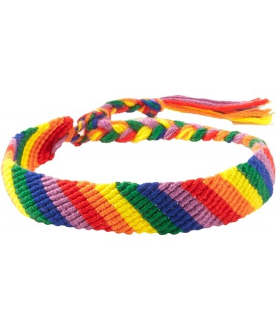 Rainbow LGBT Pride Bracelet Handmade Braided Friendship String Bracelet for Gay & Lesbian LGBTQ Wristband Adjustable Size Pri...