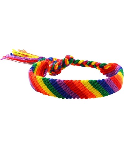 Rainbow LGBT Pride Bracelet Handmade Braided Friendship String Bracelet for Gay & Lesbian LGBTQ Wristband Adjustable Size Pri...