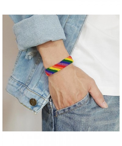 Rainbow LGBT Pride Bracelet Handmade Braided Friendship String Bracelet for Gay & Lesbian LGBTQ Wristband Adjustable Size Pri...