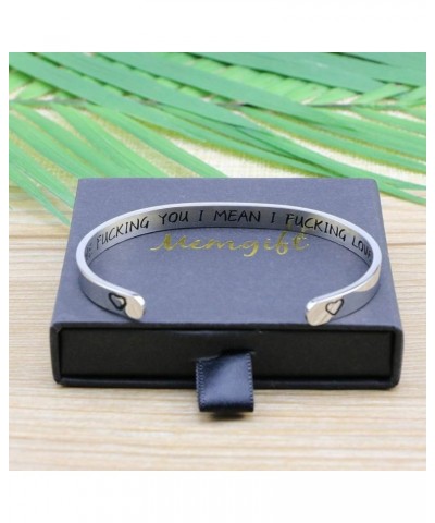 Inspirational ????? ??? ????? Girls Stainless Cuff ???????? Personalized Birthday Christmas Mothers Day Jewelry I love f ckin...