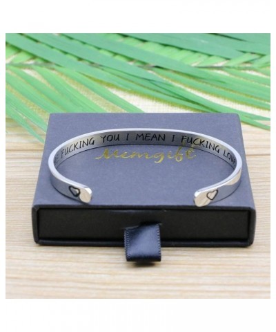 Inspirational ????? ??? ????? Girls Stainless Cuff ???????? Personalized Birthday Christmas Mothers Day Jewelry I love f ckin...