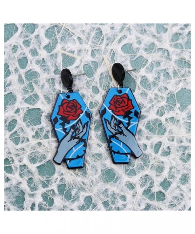 Halloween Acrylic Funny Dangle Drop Earrings for Women Girls Gothic Punk Retro Horror Multicolor Broken Hand Arms Rose Flower...