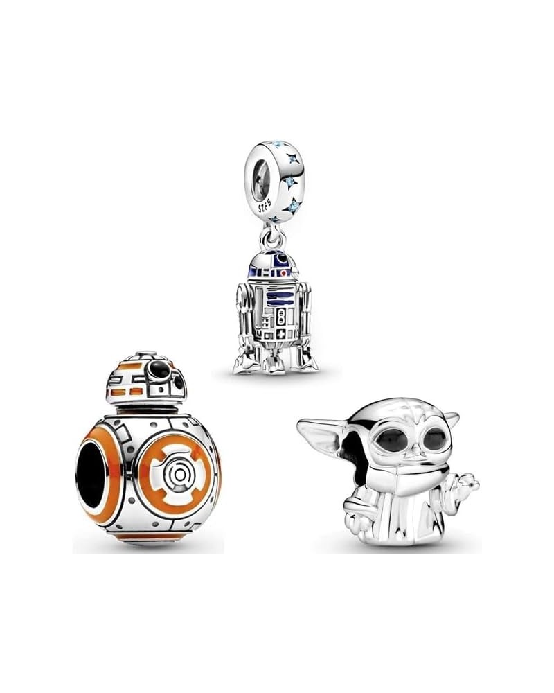 Charms for Bracelets Sterling Silver, Cartoon Charms Bead Pendant for Women, Christmas Jewelry Gifts, 3PCS SET 3PCS-SET-D $13...