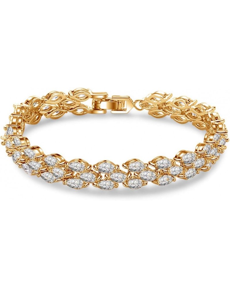 Fashion Geometric Cubic Zirconia Friendship Bracelet Women Girls Jewelry Gift 6 $14.70 Bracelets