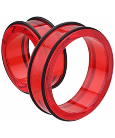 Supersize Basic Acrylic No Flare Ear Gauge Tunnel Plug 1-7/8" (48mm), Red $17.81 Body Jewelry