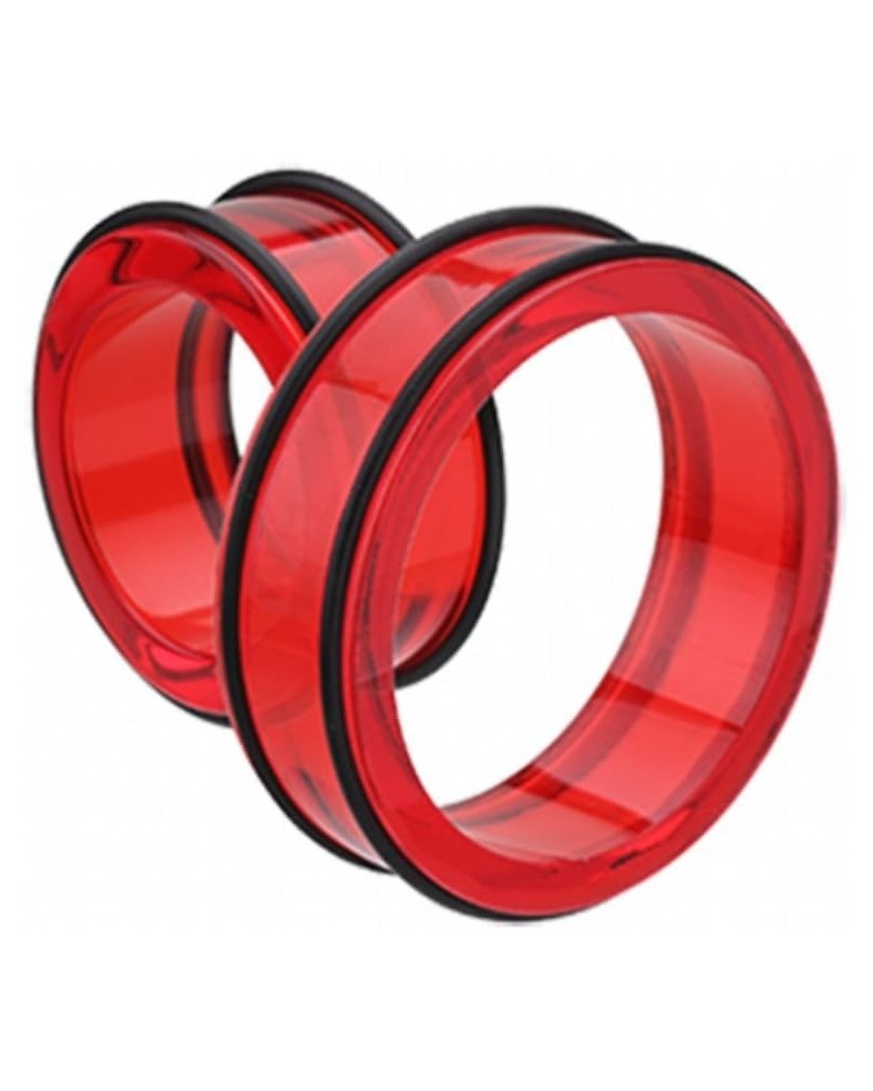 Supersize Basic Acrylic No Flare Ear Gauge Tunnel Plug 1-7/8" (48mm), Red $17.81 Body Jewelry