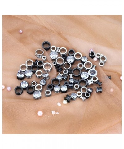 4-12pcs CZ Gem Ear Tunnels Plugs Stainless Steel Hollow Zircon Screw Ear Gauges Stretcher Piercing 8G-16MM Gauge: 8g(3mm) $10...