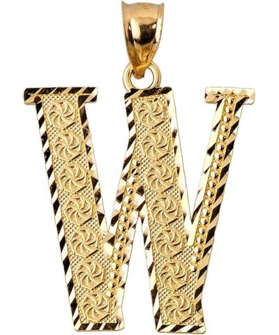 Personalized 14k Yellow Gold Initial Letters A-Z Charm Pendant 0.7 Inches W $134.39 Pendants