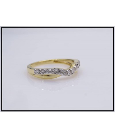 0.55 Carat (ctw) Round White Diamond Contour Wedding Band for Women in 10K Gold 7 Yellow Gold $282.97 Bracelets