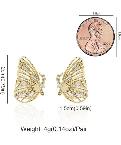 Stud Earrings for Women 925 Sterling Silver Post Astronaut and Planet Opal Earrings Golden Butterfly $5.12 Earrings