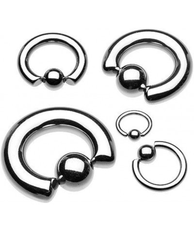 Basic Steel Captive Bead Ring 316L Surgical Steel (Sold Individually) 20g 8mm (3mm Ball) Silver $8.95 Body Jewelry