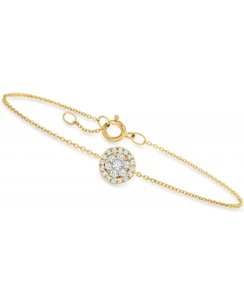 Canaria 0.25 ct. t.w. Pave Diamond Circle Cluster Bracelet in 10kt Yellow Gold. 6.5 inches $79.56 Bracelets