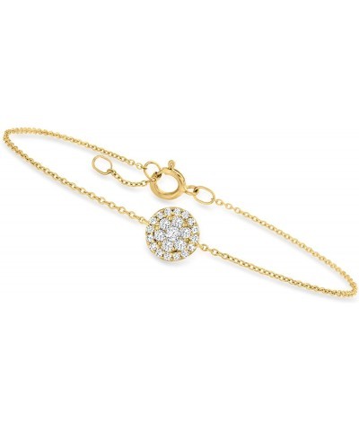 Canaria 0.25 ct. t.w. Pave Diamond Circle Cluster Bracelet in 10kt Yellow Gold. 6.5 inches $79.56 Bracelets