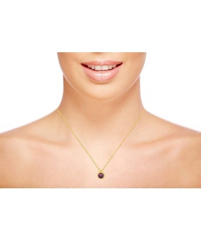 10K Yellow Gold 6mm Round Rope Frame Rabbit Ear 18" Rope Chain Necklace Rhodolite Yellow Gold $41.54 Necklaces