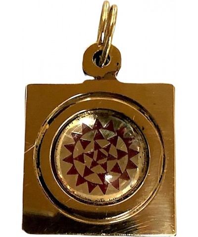 Yantra Kavach Pendants - Brass & Ashtadhatu 1-1.25", Gold Polished Baglamukhi Yantra Style 1 $9.10 Pendants