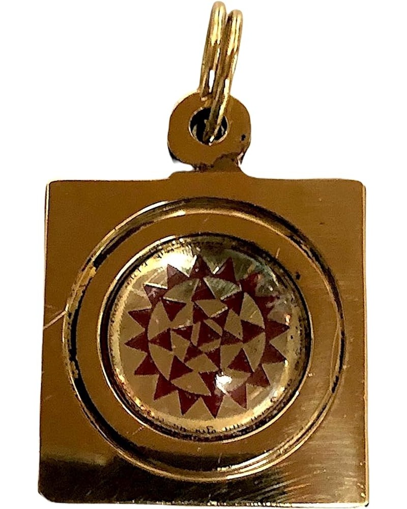 Yantra Kavach Pendants - Brass & Ashtadhatu 1-1.25", Gold Polished Baglamukhi Yantra Style 1 $9.10 Pendants