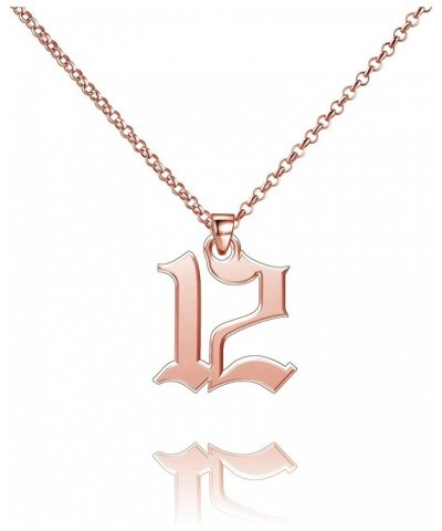 Lucky Number Necklace Personalized 925 Sterling Silver Customized Pendant for Men Women 12 Gold(0.7inch) $16.37 Necklaces