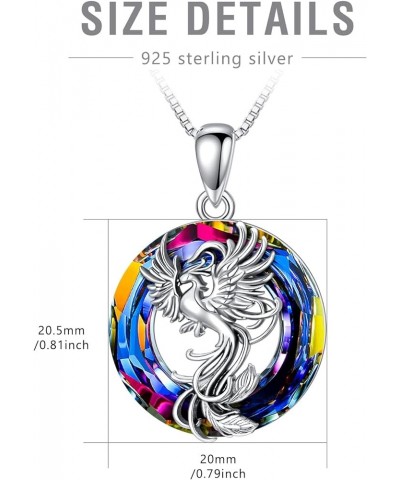 Animal Crystal Necklace for Women Girls 925 Sterling Silver Teddy Bear Phoenix Panda Unicorn Animal Pendant Jewelry Gifts for...