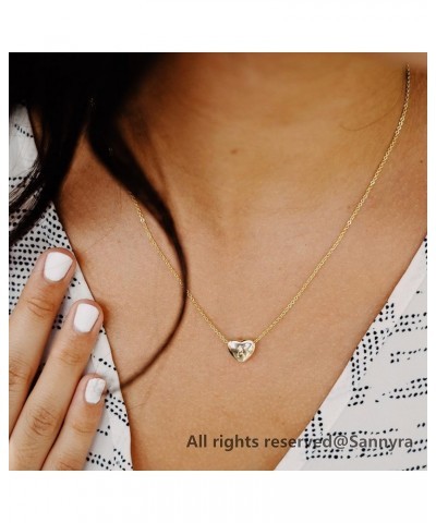 Initial Heart Necklaces for Women A to Z Alphabet Necklace 18K Gold Plated Heart Pendant Jewelry Christmas Gift Gold Plated B...