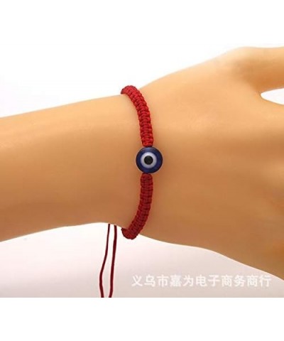 Handmade Evil Eye Strand Bracelet for Couple Valentines Day Amulet Jewelry Gift, 2Pcs Braided Evil Eye Bracelet for Women Gir...