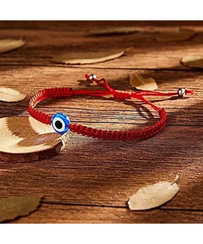 Handmade Evil Eye Strand Bracelet for Couple Valentines Day Amulet Jewelry Gift, 2Pcs Braided Evil Eye Bracelet for Women Gir...