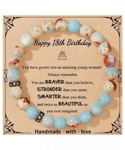 Birthday Gifts for Women Girls Natural Stones Bracelets 13 16 18 21 30 40 50 60 70 80 Year Old Happy Birthday Gifts for Girls...