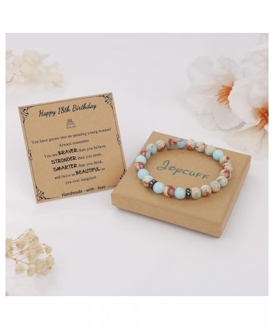 Birthday Gifts for Women Girls Natural Stones Bracelets 13 16 18 21 30 40 50 60 70 80 Year Old Happy Birthday Gifts for Girls...