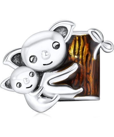 Animal Charms Clips Authentic 925 Sterling Silver Stopper Beads for Women's Charm Bracelets Cute Koala $8.84 Bracelets